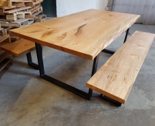 Live Edge Maple Table and Benches