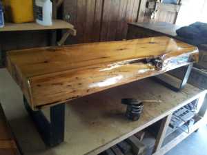 Cedar Slab Bench 8